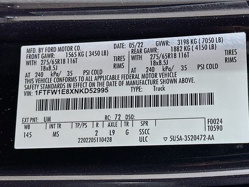 Used 2022 Ford F150 XLT w/ Equipment Group 301A Mid AWD/4WD image 24
