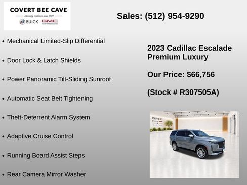 Used 2023 Cadillac Escalade Premium Luxury w/ LPO, Floor Liner Package AWD/4WD image 25
