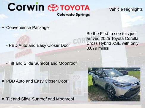 Used 2025 Toyota Corolla Cross AWD Hybrid w/ Convenience Package image 2