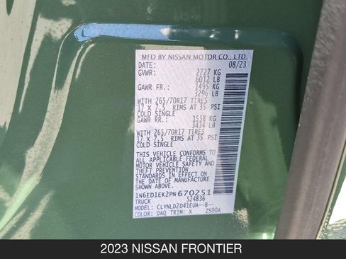 Used 2023 Nissan Frontier PRO-4X w/ Tow Package AWD/4WD image 26