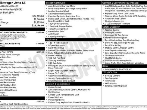 Used 2024 Volkswagen Jetta SE w/ Panoramic Sunroof Package FWD image 3