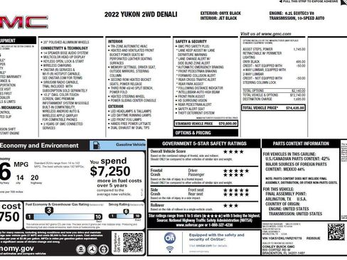 Used 2022 GMC Yukon Denali RWD image 3