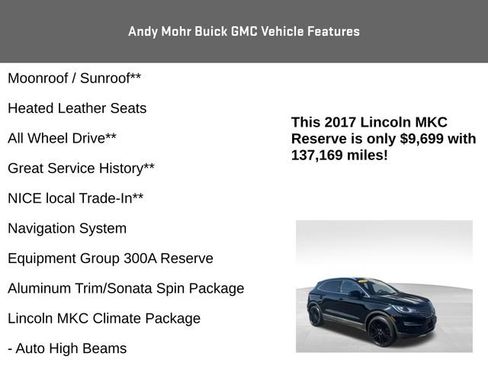 Used 2017 Lincoln MKC Reserve w/ Lincoln MKC Climate Package AWD/4WD image 4