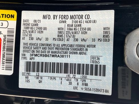 Used 2021 Ford Bronco Sport Big Bend w/ Big Bend Package AWD/4WD image 25
