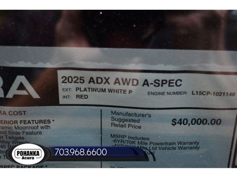 New 2025 Acura ADX A-Spec AWD/4WD image 35