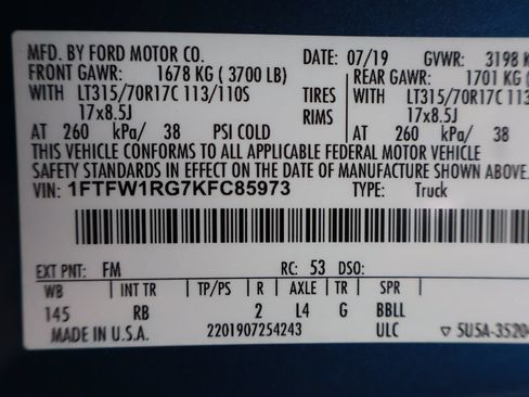 Used 2019 Ford F150 Raptor w/ Equipment Group 801A Mid AWD/4WD image 45