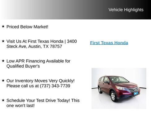 Used 2012 Honda CR-V LX image 9