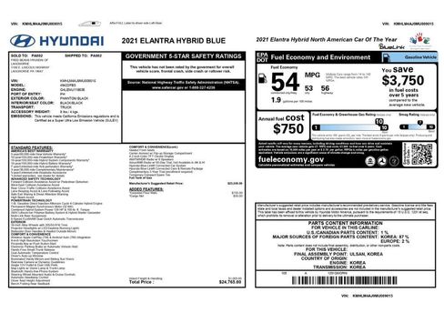 Used 2021 Hyundai Elantra Blue FWD image 2
