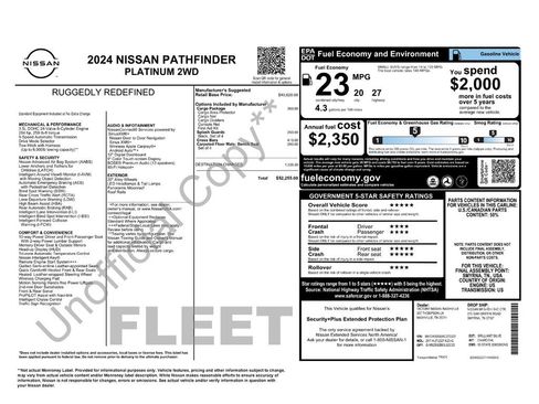 Certified 2024 Nissan Pathfinder Platinum w/ Cargo Package image 38