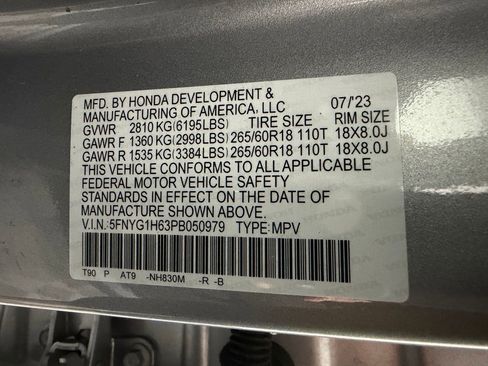 Certified 2023 Honda Pilot TrailSport image 16