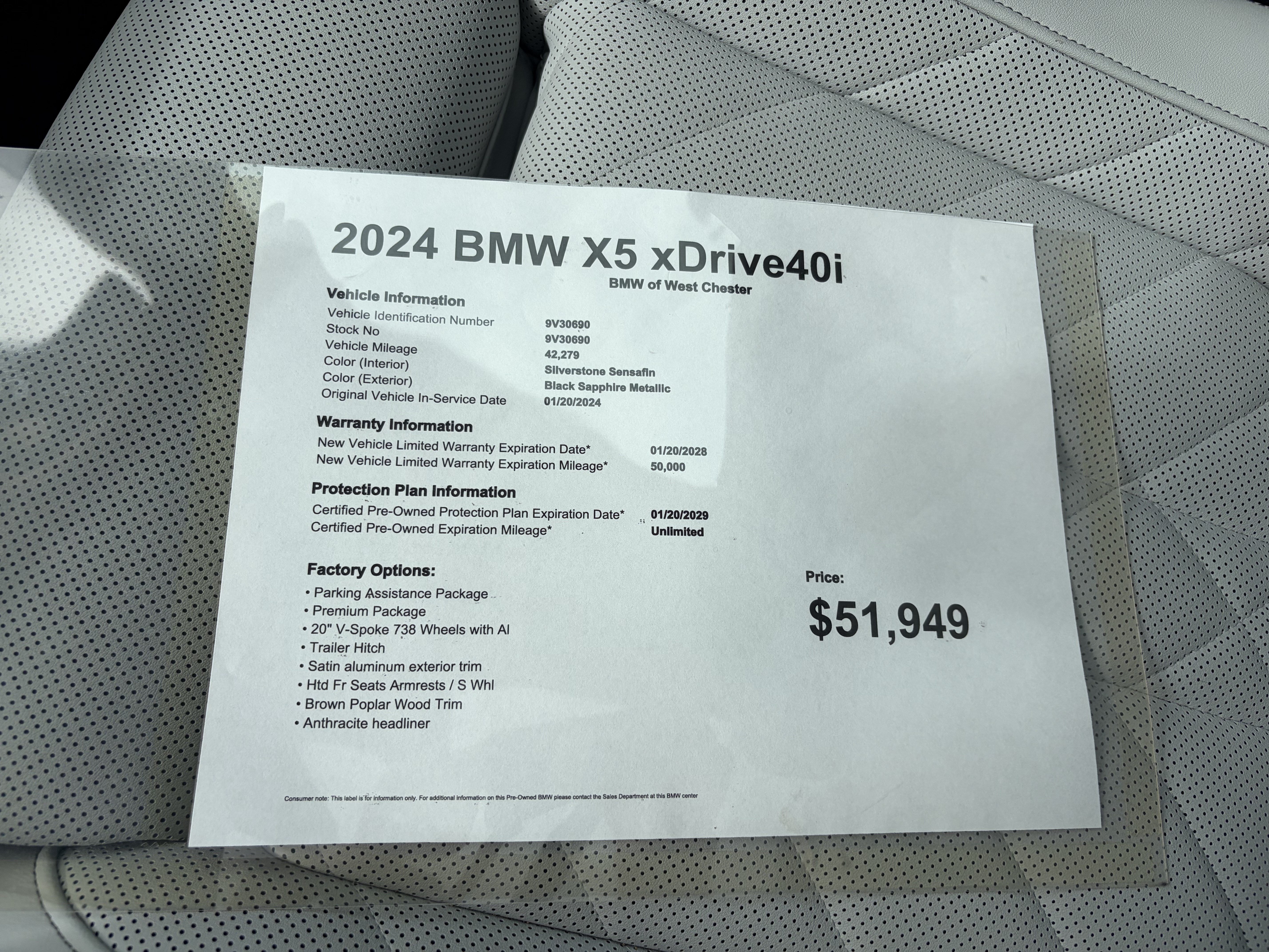 Certified 2024 BMW X5 xDrive40i w/ Premium Package AWD/4WD image 18