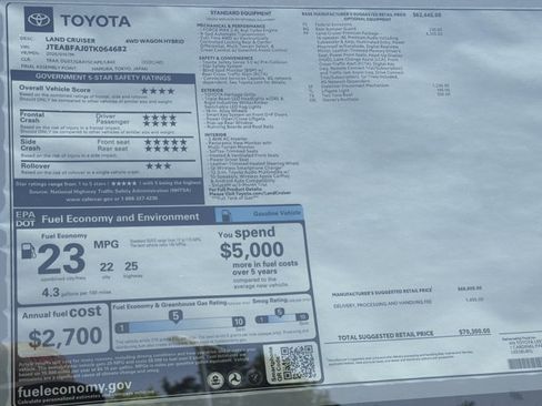 New 2026 Toyota Land Cruiser AWD/4WD image 25