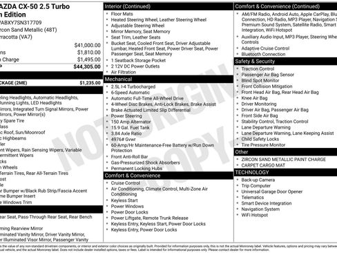 Used 2025 MAZDA CX-50 Meridian Edition w/ Apex Package AWD/4WD image 40