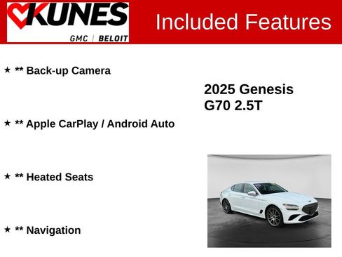Used 2025 Genesis G70 2.5T AWD/4WD image 2