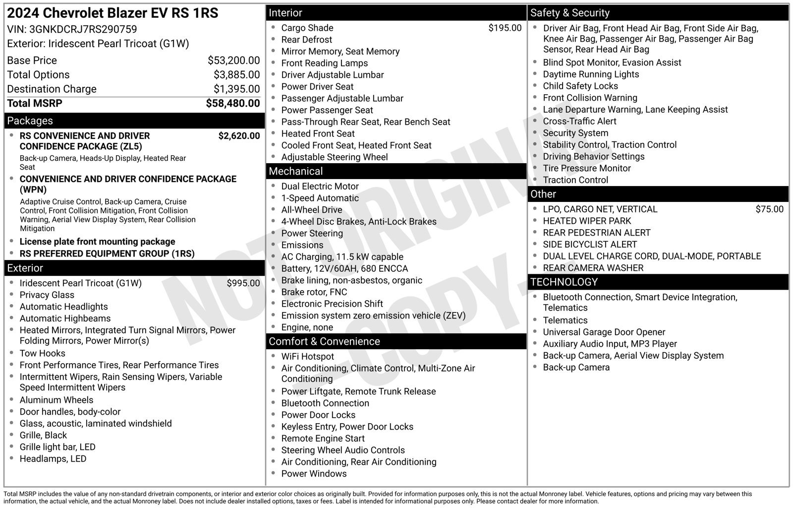 Used 2024 Chevrolet Blazer EV RS AWD/4WD image 30