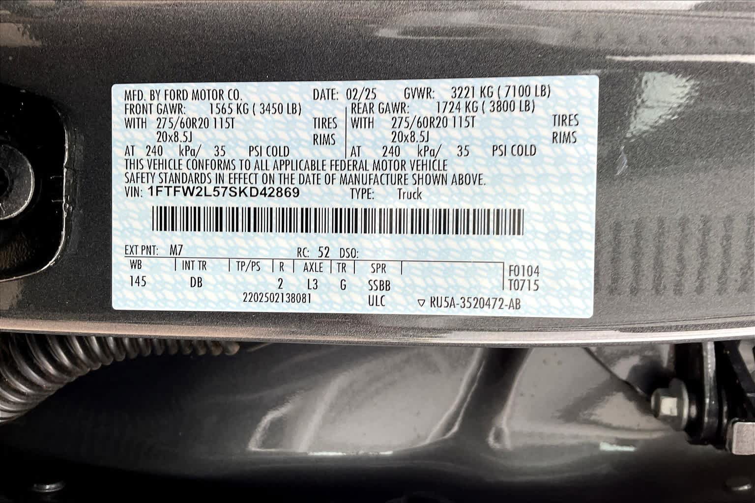 Used 2025 Ford F150 STX w/ Equipment Group 200A AWD/4WD image 19