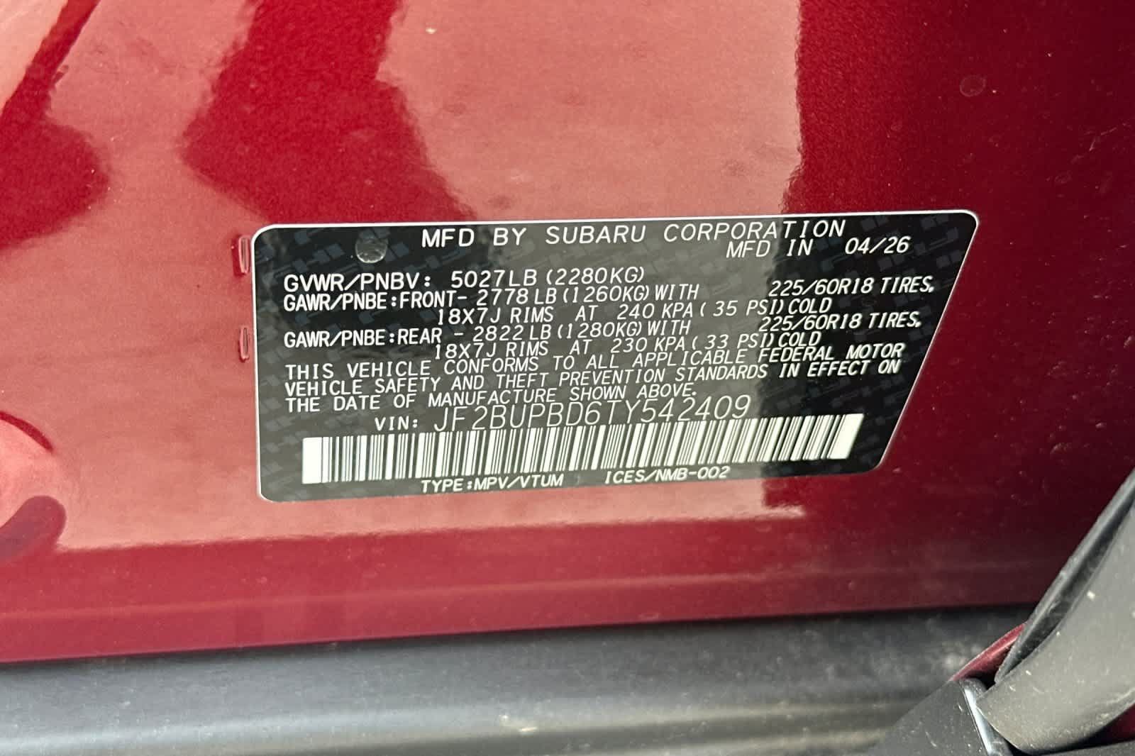 New 2026 Subaru Outback Premium AWD/4WD image 34