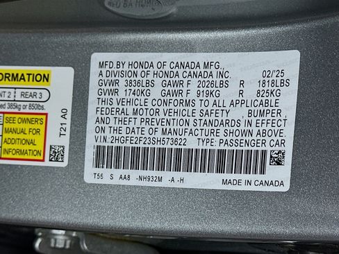 Certified 2025 Honda Civic LX image 24