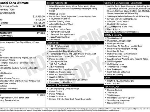 Used 2021 Hyundai Kona Ultimate w/ Cargo Package image 5