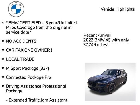 Certified 2022 BMW X5 xDrive40i w/ M Sport Package image 4