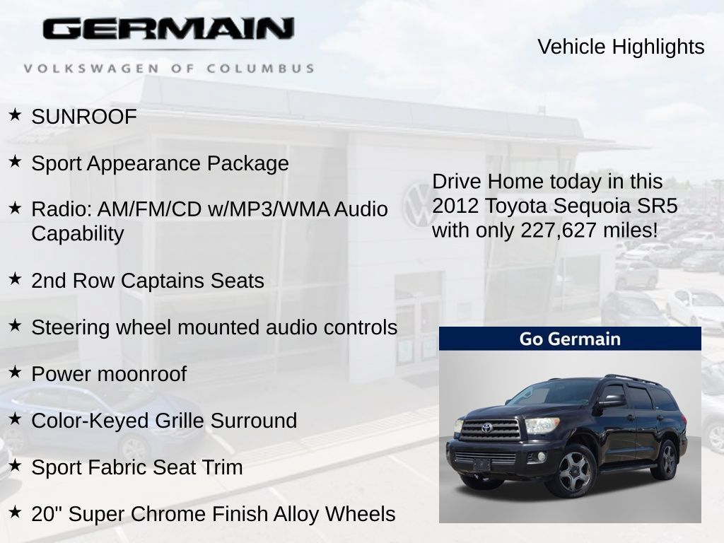 Used 2012 Toyota Sequoia SR5 w/ Sport Appearance Pkg AWD/4WD image 5