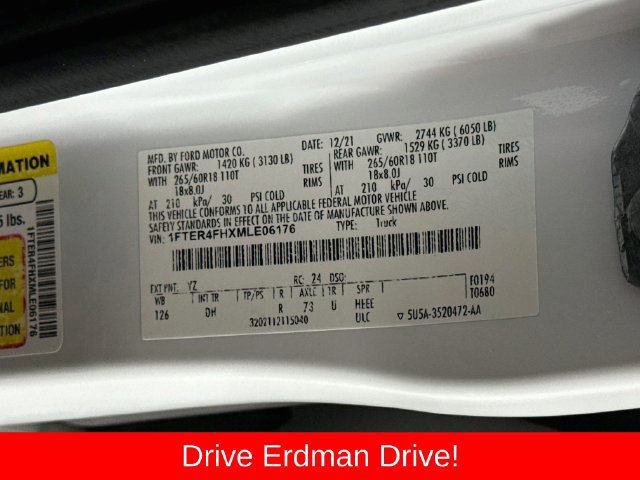Used 2021 Ford Ranger Lariat w/ Equipment Group 501A High AWD/4WD image 32