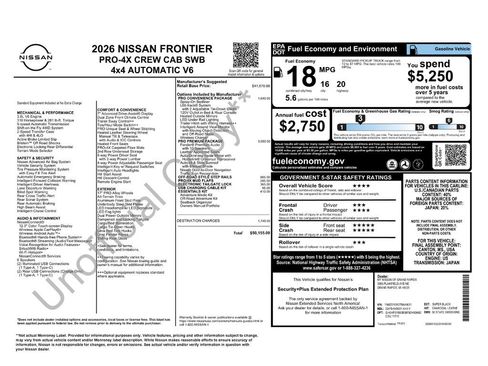New 2026 Nissan Frontier PRO-4X w/ Pro Premium Package AWD/4WD image 31