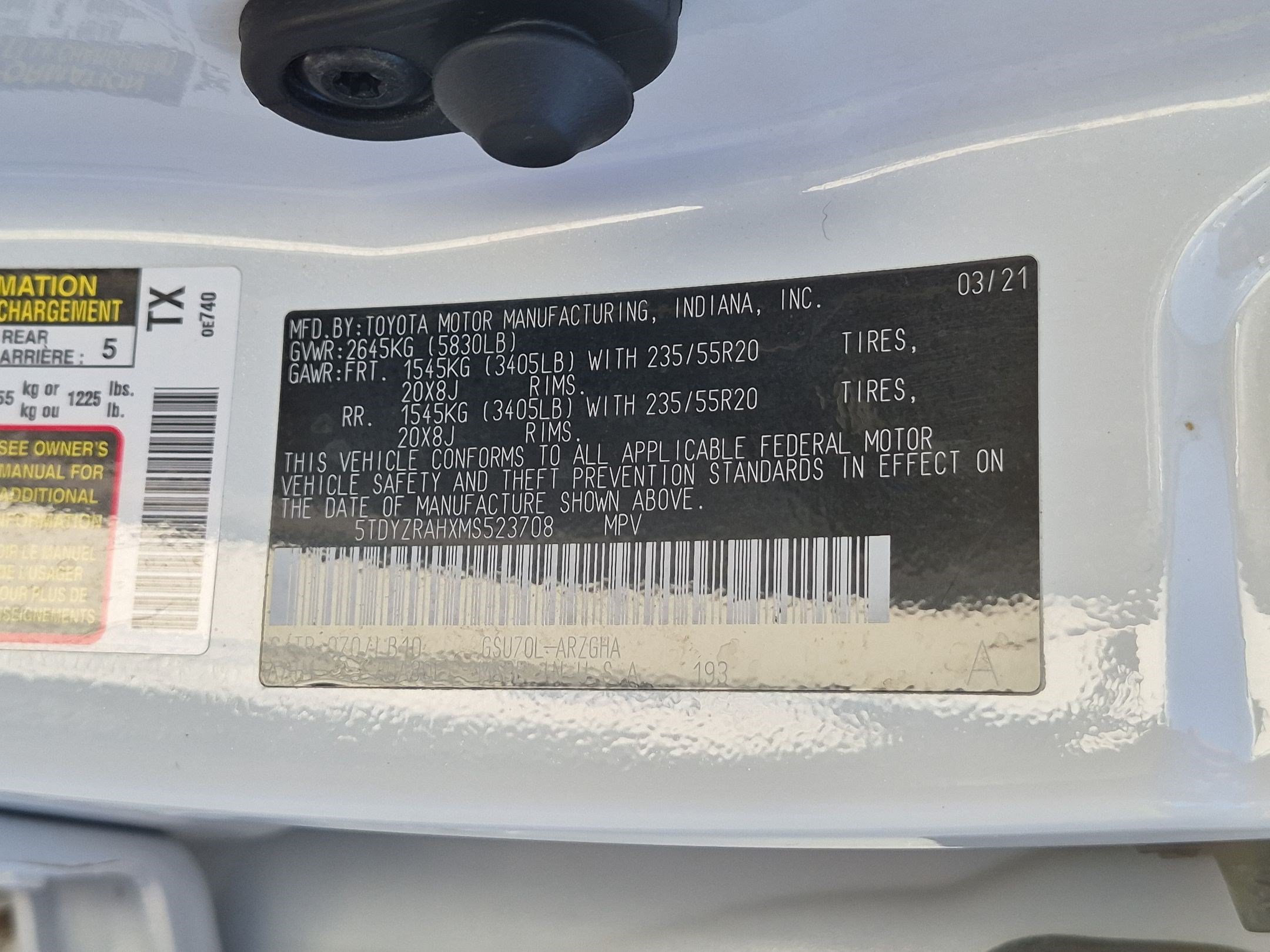 Used 2021 Toyota Highlander Limited FWD image 39