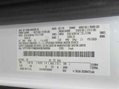 Used 2019 Ford Transit 250 130 Low Roof image 7