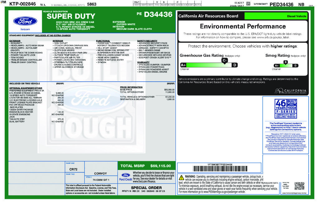 Used 2023 Ford F350 XLT w/ FX4 Off-Road Package AWD/4WD image 14