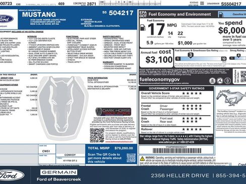 Used 2025 Ford Mustang Dark Horse w/ Dark Horse Handlin Package image 31