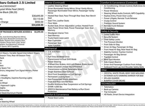 Used 2016 Subaru Outback 2.5i Limited image 10