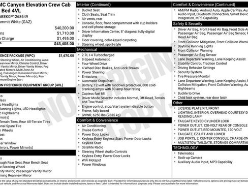 Certified 2023 GMC Canyon Elevation w/ Convenience Package AWD/4WD image 42