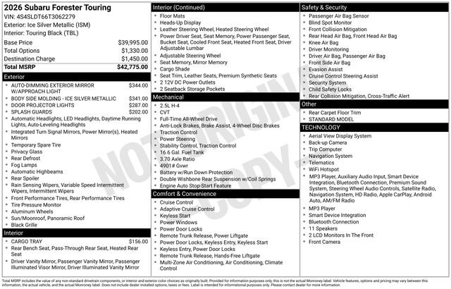 Certified 2026 Subaru Forester Touring AWD/4WD image 22