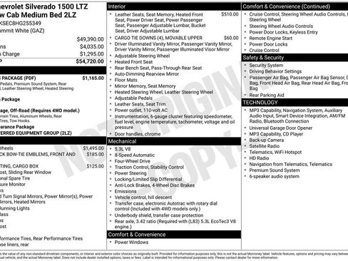 Used 2017 Chevrolet Silverado 1500 LTZ Z71 w/ LTZ Plus Package AWD/4WD image 11