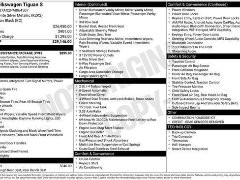 Used 2023 Volkswagen Tiguan S w/ Driver Assistance Package FWD image 14