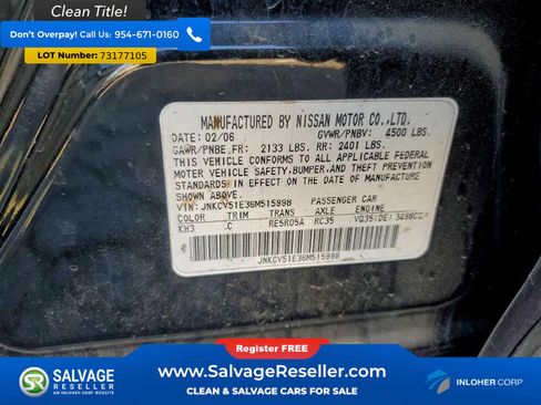 Used 2006 INFINITI G35 Sedan w/ (P03) Premium Pkg C image 16