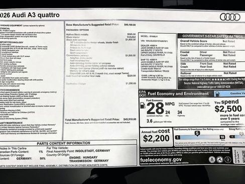 New 2026 Audi A3 2.0T Premium image 14