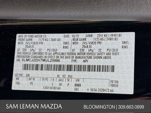 Used 2021 Lincoln Corsair Reserve w/ Equipment Group 201A image 35