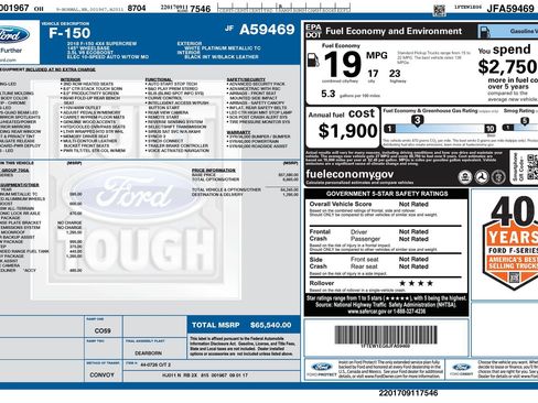 Used 2018 Ford F150 Platinum w/ Technology Package AWD/4WD image 5