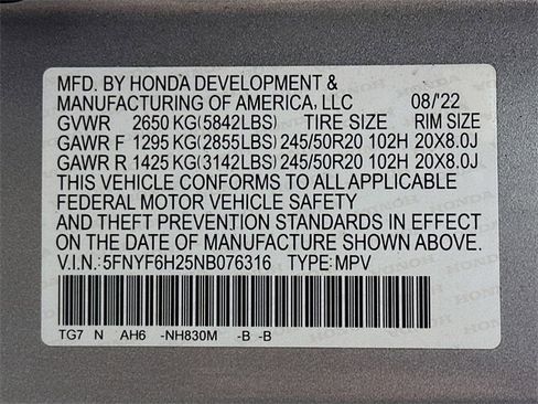 Certified 2022 Honda Pilot Special Edition image 34