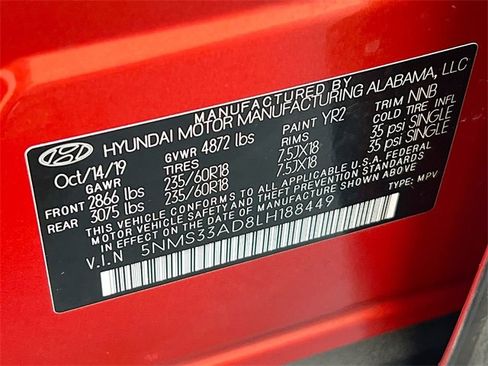 Used 2020 Hyundai Santa Fe SEL w/ Convenience + Premium Package image 43