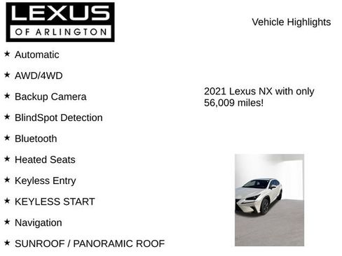 Used 2021 Lexus NX 300h AWD w/ Premium Package image 8