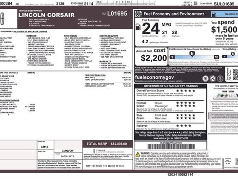 Certified 2025 Lincoln Corsair Reserve w/ Jet Appearance Package AWD/4WD image 26