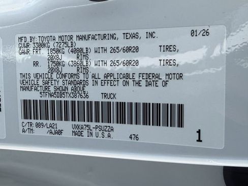 New 2026 Toyota Tundra Platinum image 30