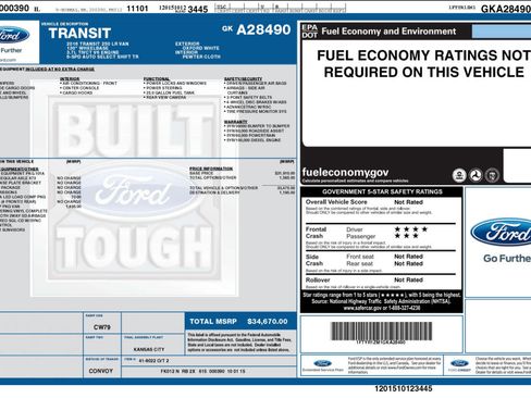 Used 2016 Ford Transit 250 130 Low Roof w/ Interior Upgrade Package image 44