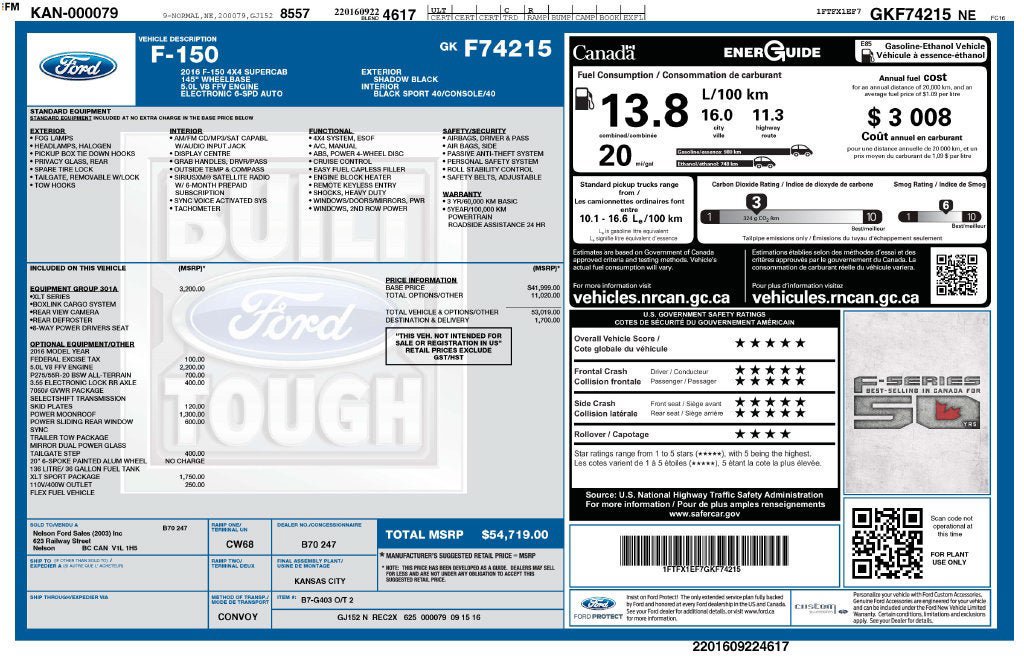 Used 2016 Ford F150 XLT w/ Equipment Group 301A Mid AWD/4WD image 3