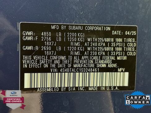 Certified 2025 Subaru Outback Onyx Edition AWD/4WD image 33