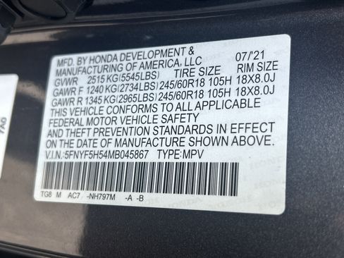 Certified 2021 Honda Pilot EX-L image 36