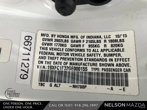 Used 2016 Honda Civic EX-T image 54